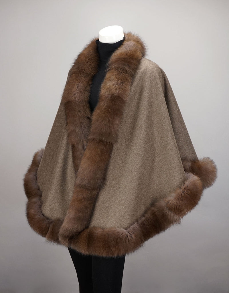 Loro Piana Medium Round Cape- Mocha