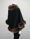 Alpaca Blend Medium Cape - Black Brown