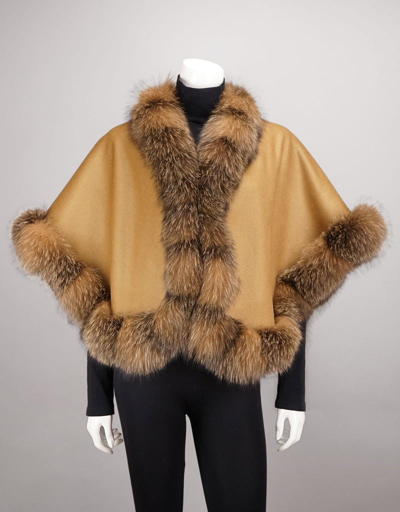 Petite Cashmere Blend Cape - Camel