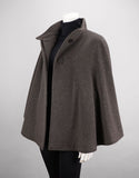 Belted Modern Cape/Jacket - Brown Melange
