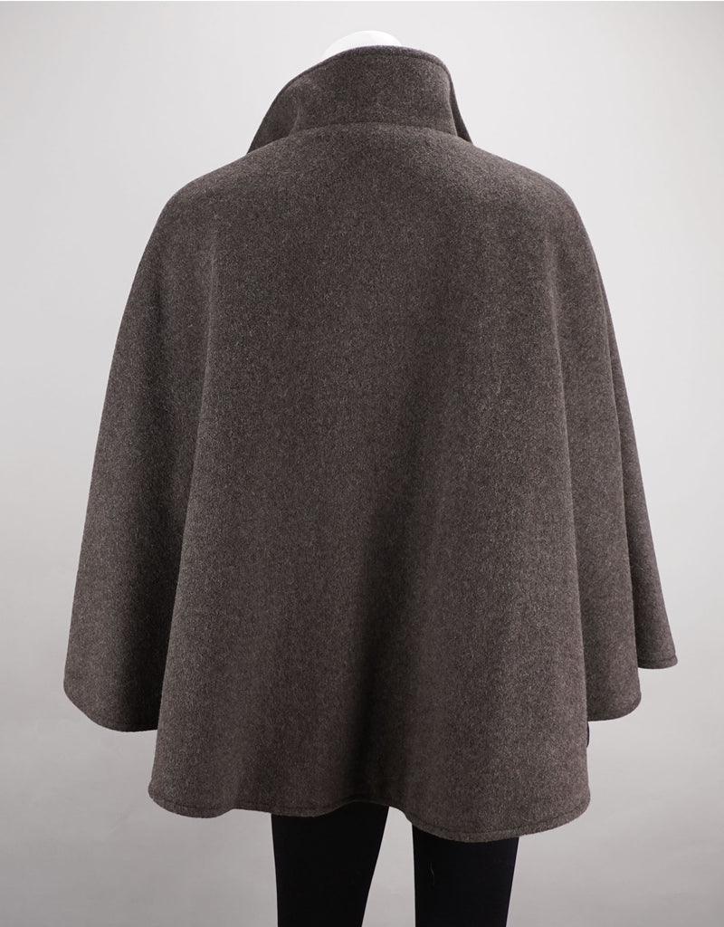 Belted Modern Cape/Jacket - Brown Melange