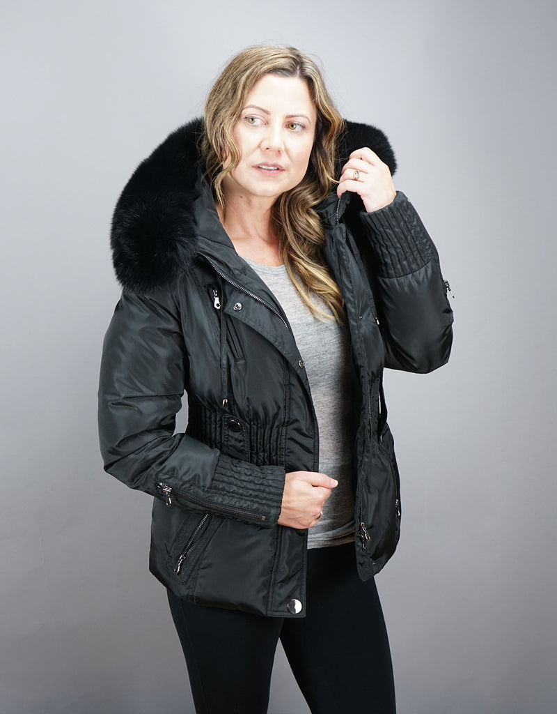 Belted Sporty Jacket-Black