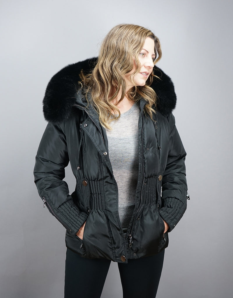 Belted Sporty Jacket-Black