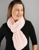 Cable Rex Scarf with Loop - Pink