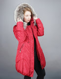 Fitted Down Stroller - Red Silver