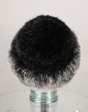 Hand woven Mink hat with Fox Trim - Black Frost