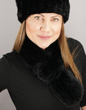 Rosette Scarf - Black