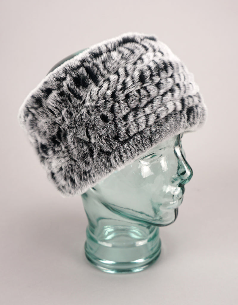 Stretch Headband- Black Snow