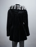 Sheared Mink Hooded Reversible Jacket with Chinchilla Trim