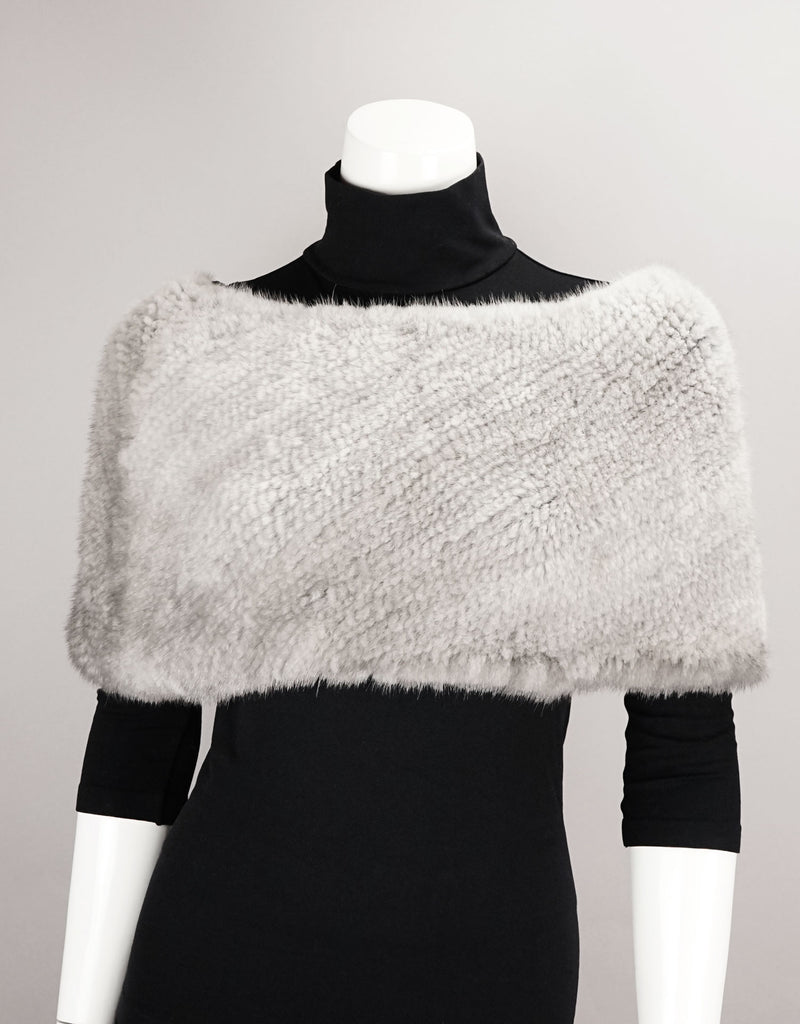 Minktail Stretch Cowl/ Shrug - Sapphire