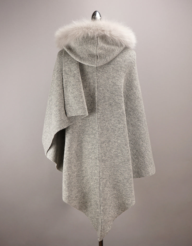 Hooded Wrap with Loop "Pull Thru" - Light Grey