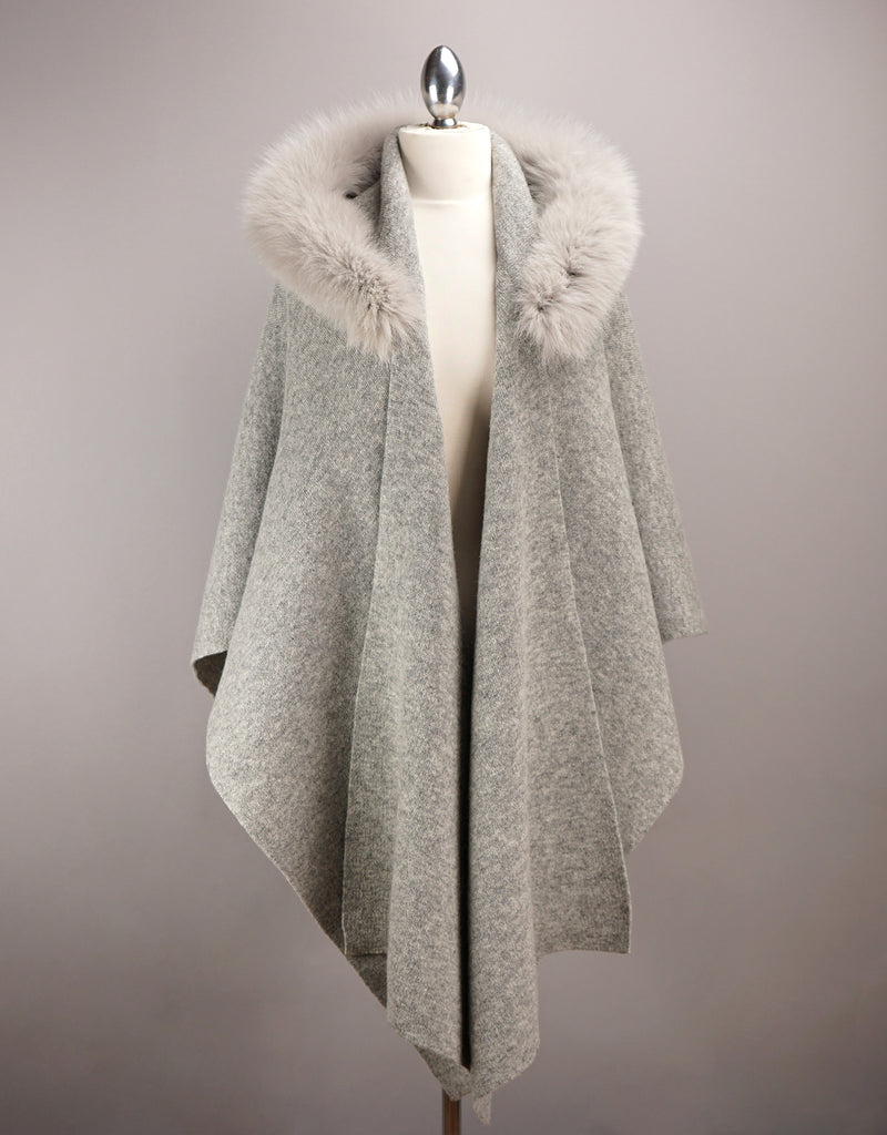 Hooded Wrap with Loop "Pull Thru" - Light Grey