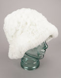 Woven Fur Hat - White