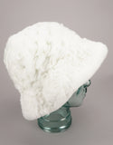 Woven Fur Hat - White