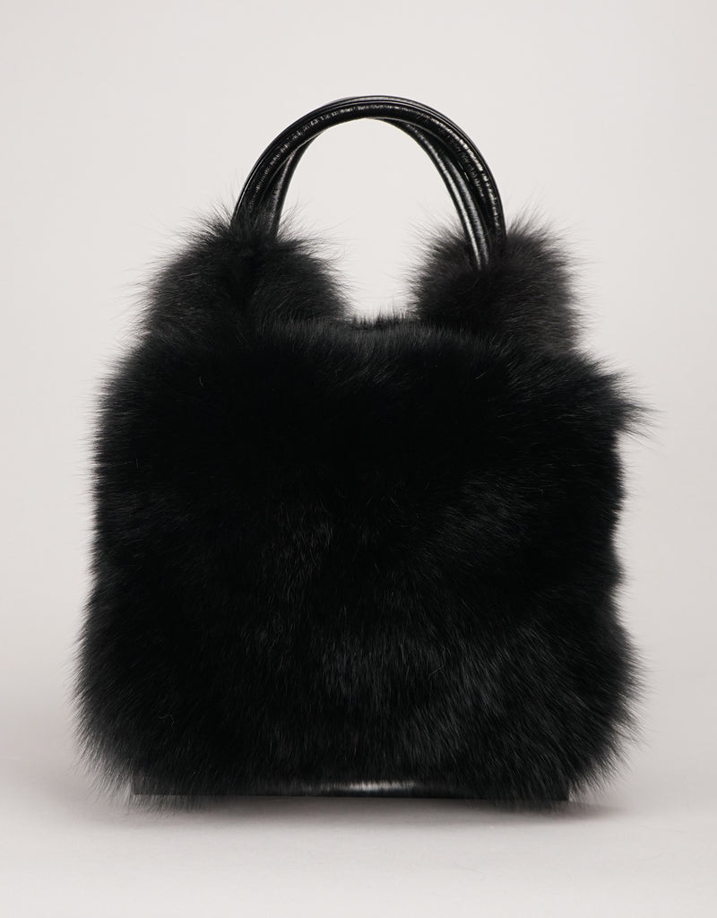 Double Handled Fox Bag - Black