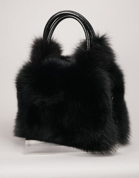 Double Handled Fox Bag - Black