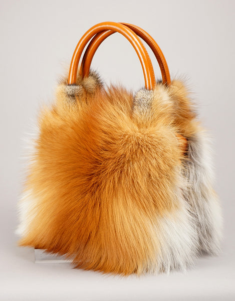 Double Handled Fox Bag - Natural Red