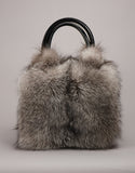 Double Handled Fox Bag - Silver