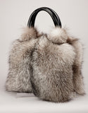 Double Handled Fox Bag - Silver