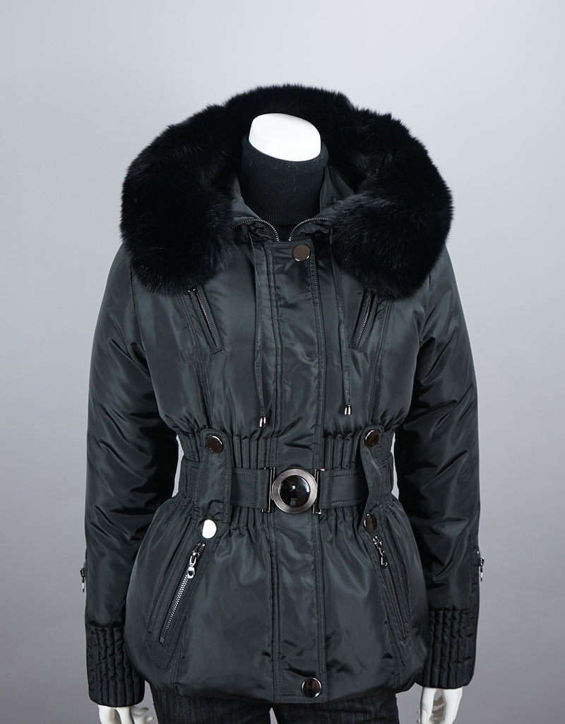 Belted Sporty Jacket-Black