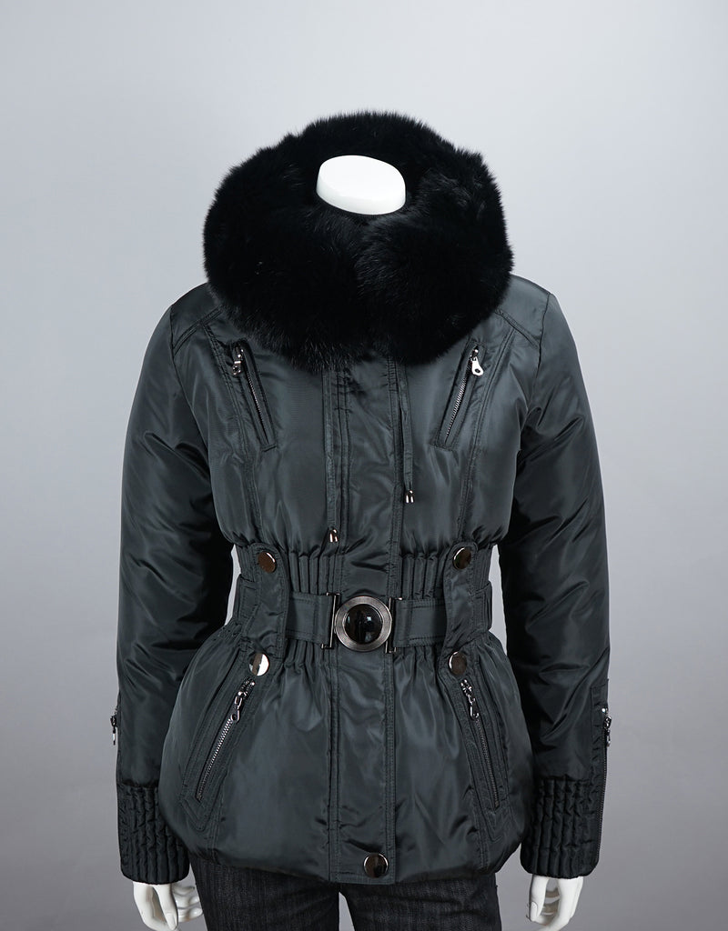 Belted Sporty Jacket-Black