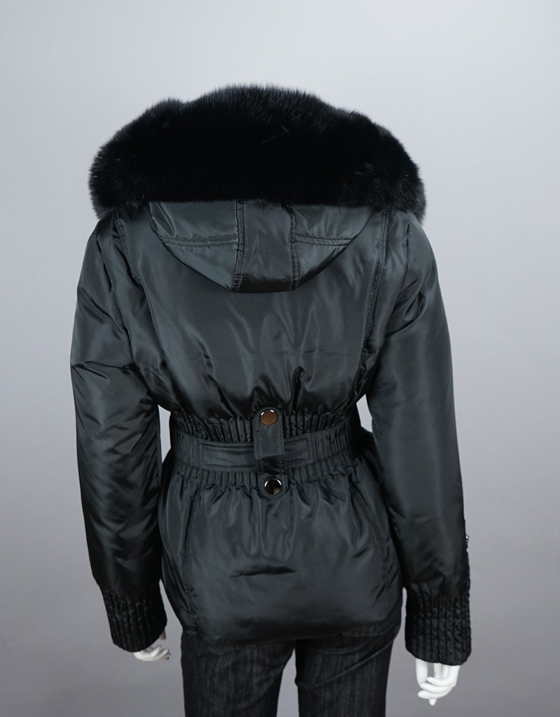 Belted Sporty Jacket-Black