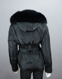 Belted Sporty Jacket-Black