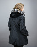 Sheared Mink Hooded Reversible Jacket with Chinchilla Trim