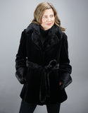 Sheared Mink Belted Jacket