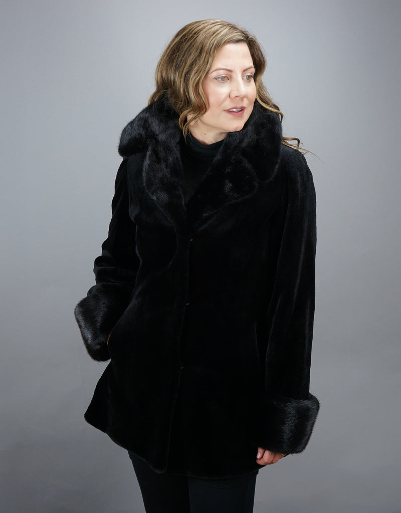 Sheared Mink Belted Jacket