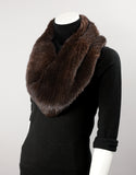 Minktail Stretch Cowl/ Shrug - Dark Brown