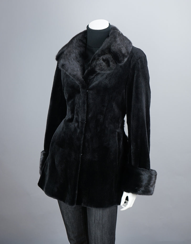 Sheared Mink Belted Jacket