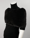 Minktail Stretch Cowl/ Shrug - Black