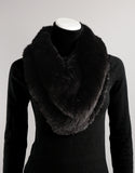 Minktail Stretch Cowl/ Shrug - Black