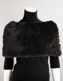 Minktail Stretch Cowl/ Shrug - Black