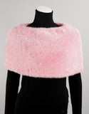 Minktail Stretch Cowl/ Shrug - Pink