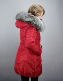 Fitted Down Stroller - Red Silver
