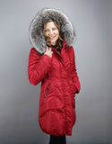 Fitted Down Stroller - Red Silver