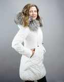 Fitted Down Stroller - White Silver