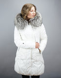 Fitted Down Stroller - White Silver