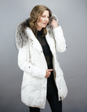Fitted Down Stroller - White Silver
