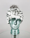 Classic Pom Pom Hat - Grey Animal