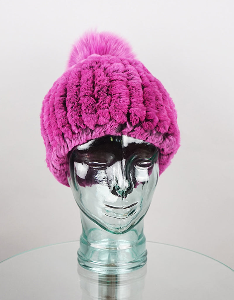 Classic Pom Pom Hat - Magenta