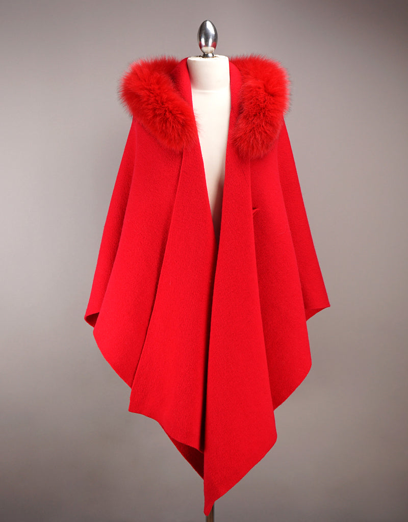 Hooded Wrap with Loop "Pull Thru" - Red