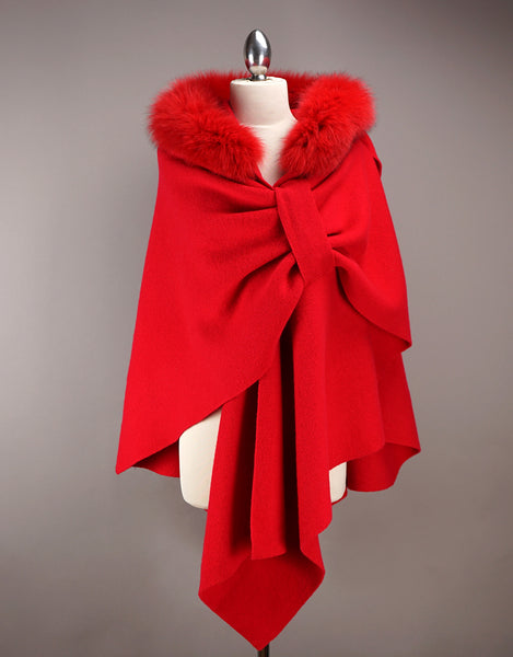 Hooded Wrap with Loop "Pull Thru" - Red