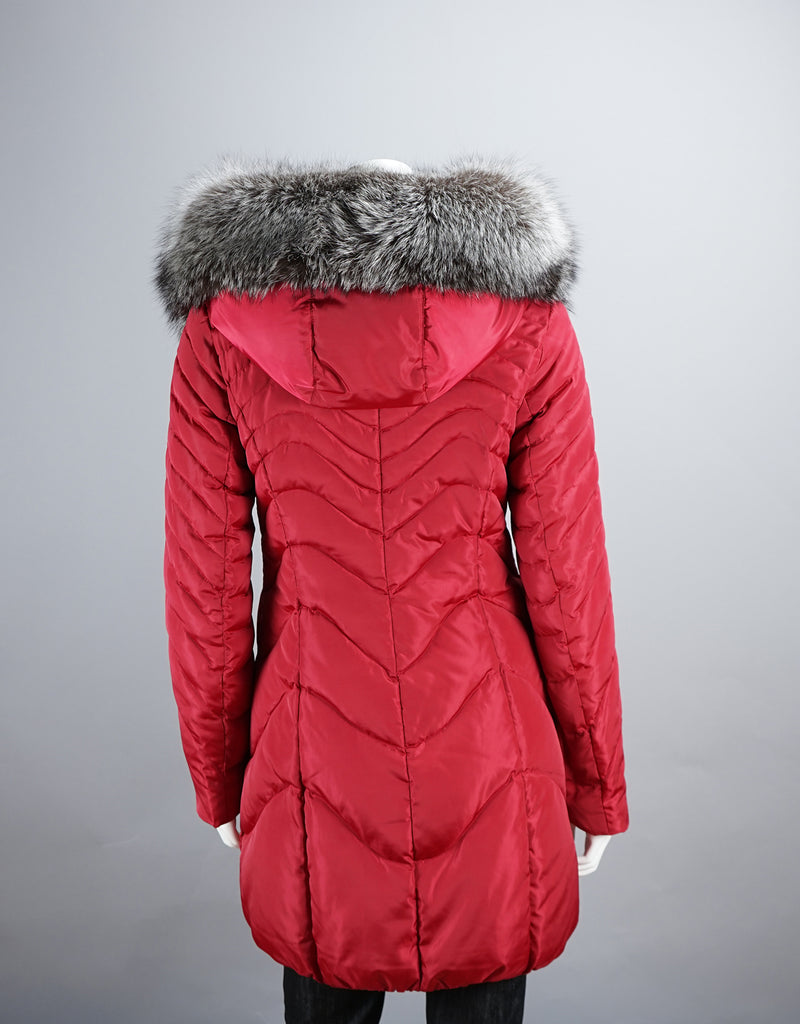 Fitted Down Stroller - Red Silver