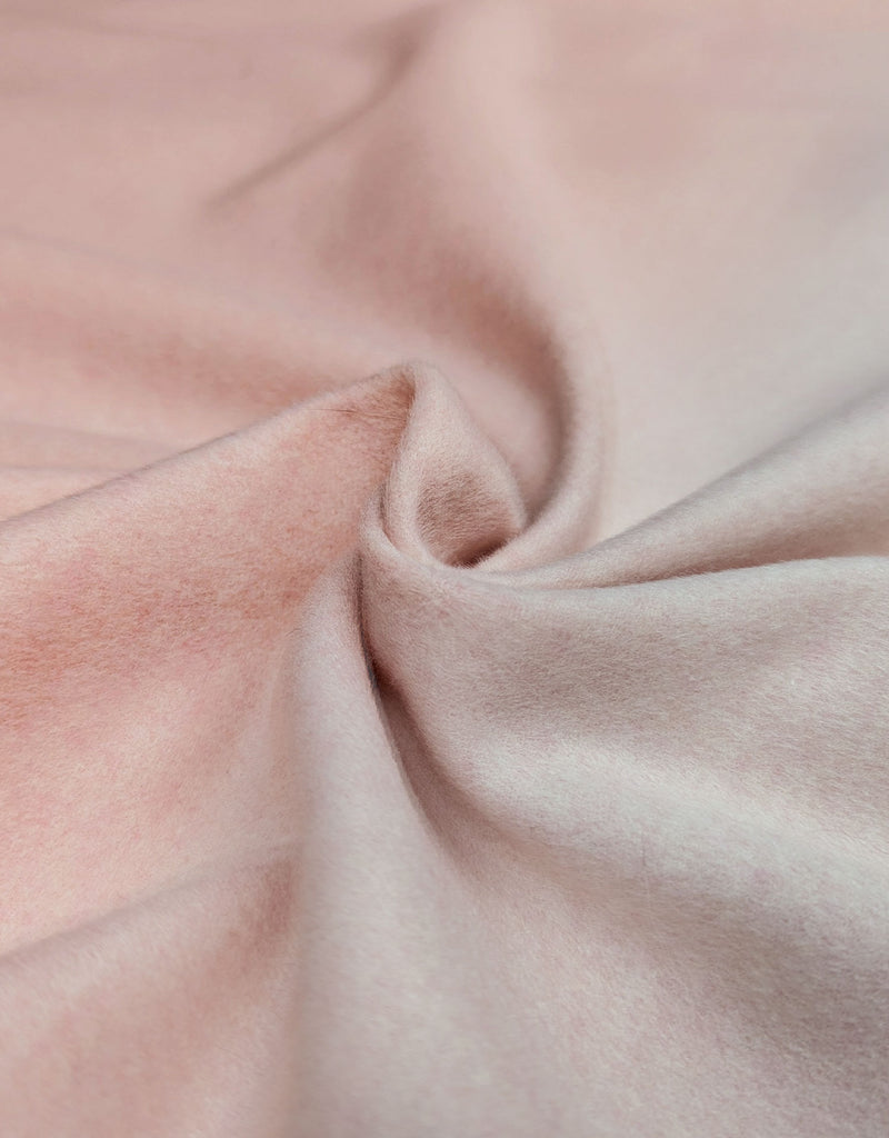 Cashmere Blend Mandarin Collar Cape- Pink