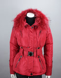 Belted Sporty Jacket-Red