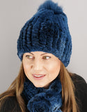 Classic Pom Pom Hat - True Blue