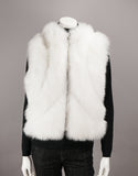 Sporty Fox Zip Vest- White